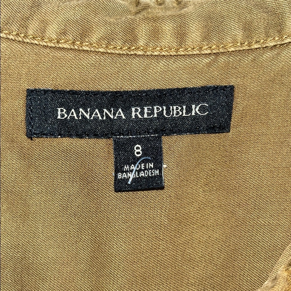 Banana Republic Khaki Safari Button-Up Romper Size 8 - Picture 5 of 9
